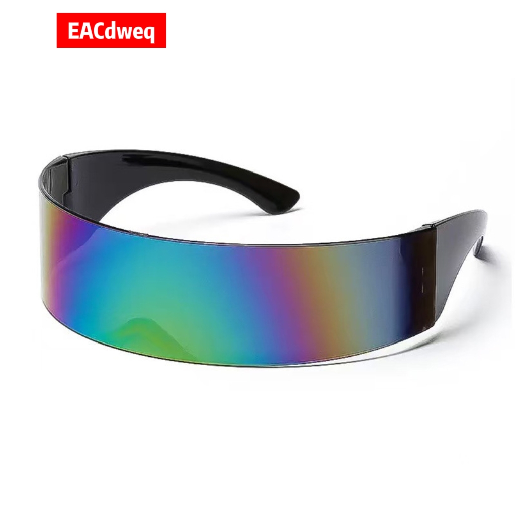 Men Fashion Rave - Y2K Futuristic Narrow Cyclops Visor Sunglasses