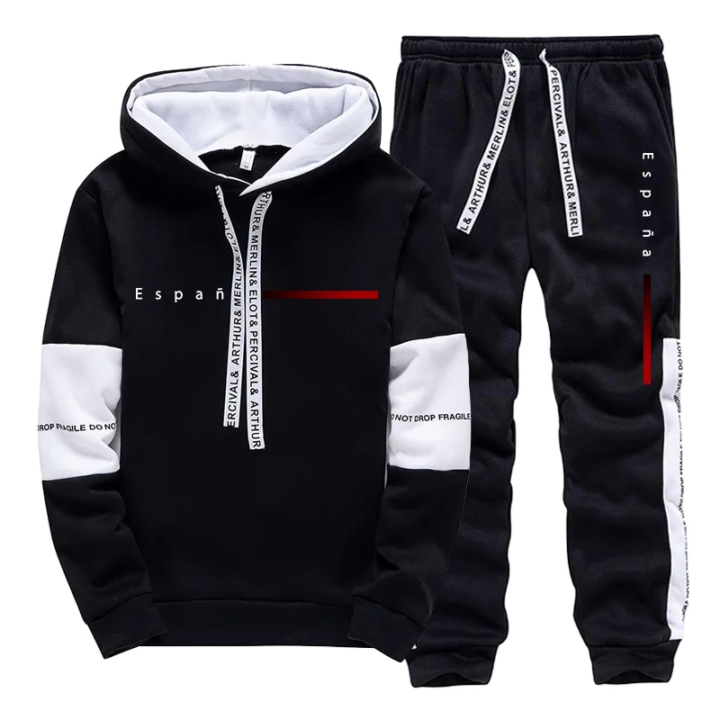 Track Suit Men - Spain Fashion Men's Set Hooded Sweatshirt