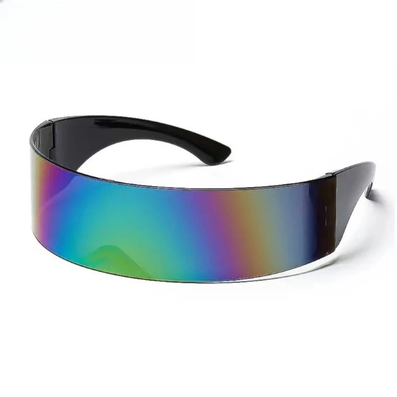 Men Fashion Rave - Y2K Futuristic Narrow Cyclops Visor Sunglasses