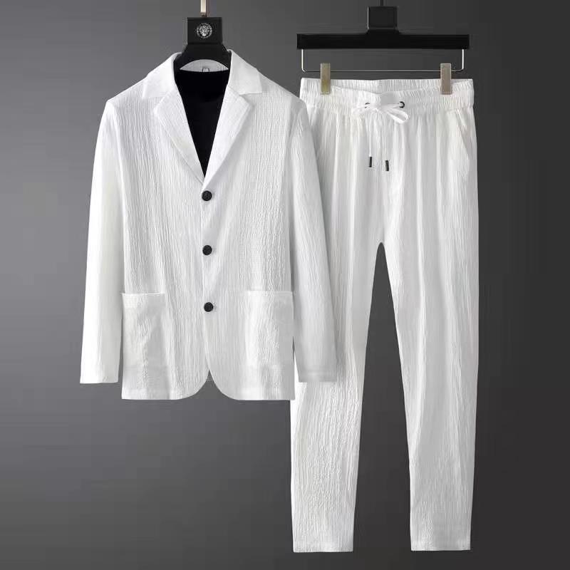 Mens Fashion Blazer - Spring Autumn Pleated Sets Men Fashion