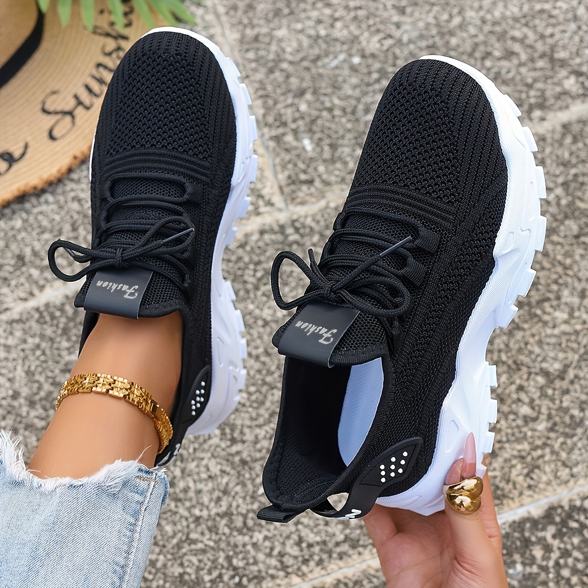 Men'S Fashion Footwear - Breathable Knit Sneakers Fashion Comfortable Slip
