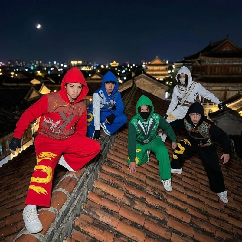 Track Suit Men - Ninja Warrior Armor Hoodie Set Men