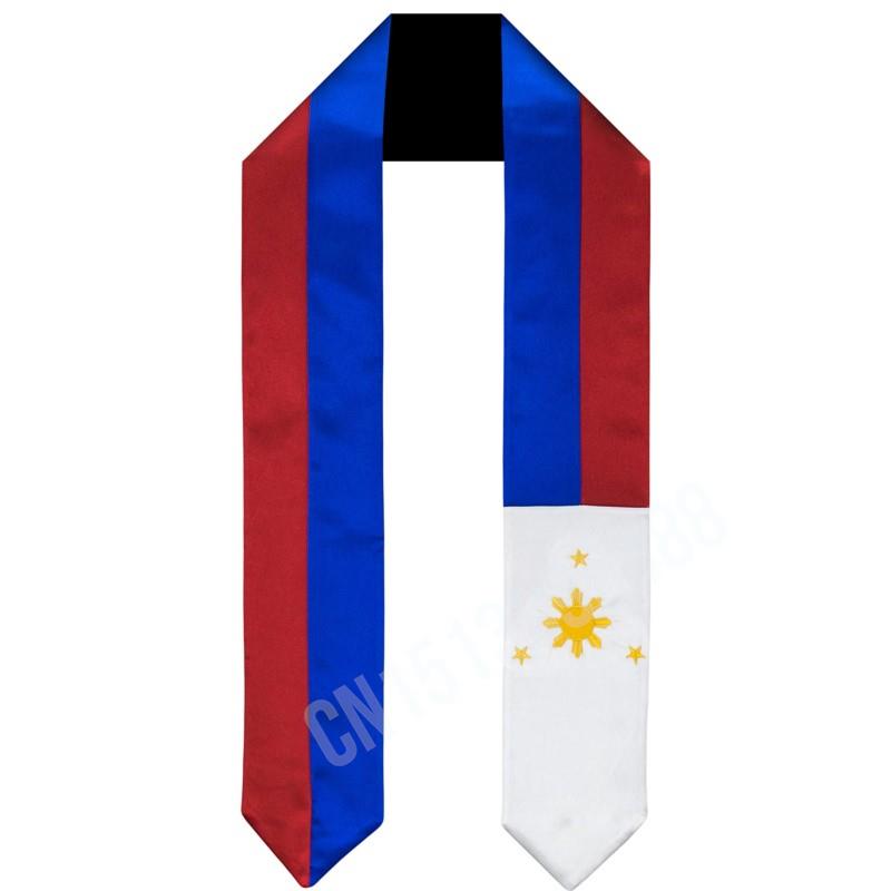 Men Fashion Rave - Philippines Flag Scarf Top Print Graduation