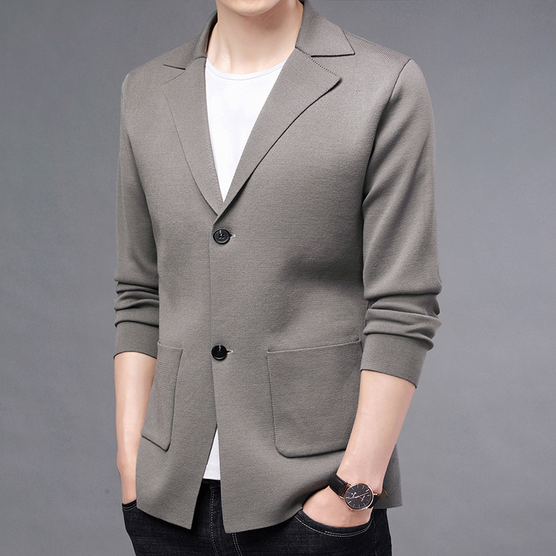 Mens Fashion Blazer - New Cardigan Men Knitwear Blazers Coats