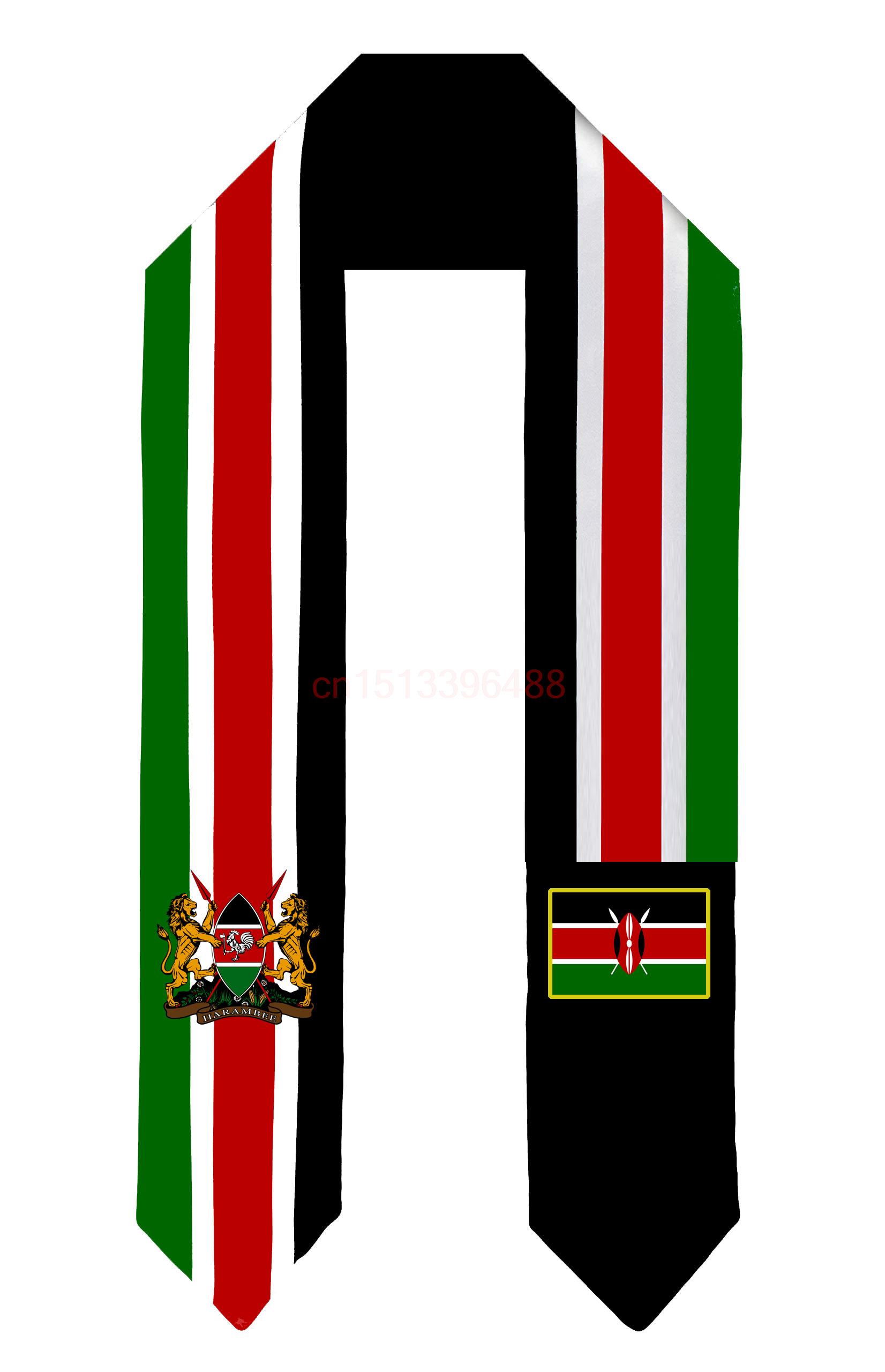 Men Fashion Rave - Kenya Flag Scarf Top Print Graduation