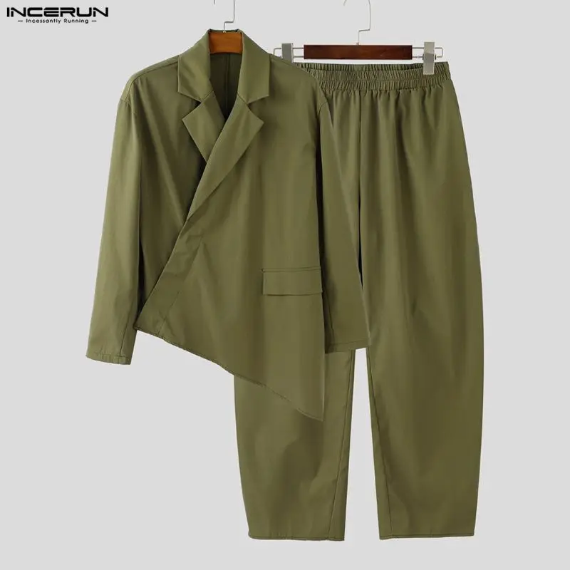INCERUN Men Sets Solid Color L - Mens Fashion Blazer review and price