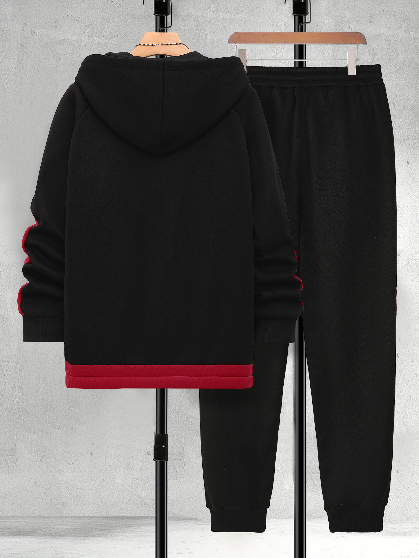Men's Plus Size Black & Red Co - Track Suit Men review and price