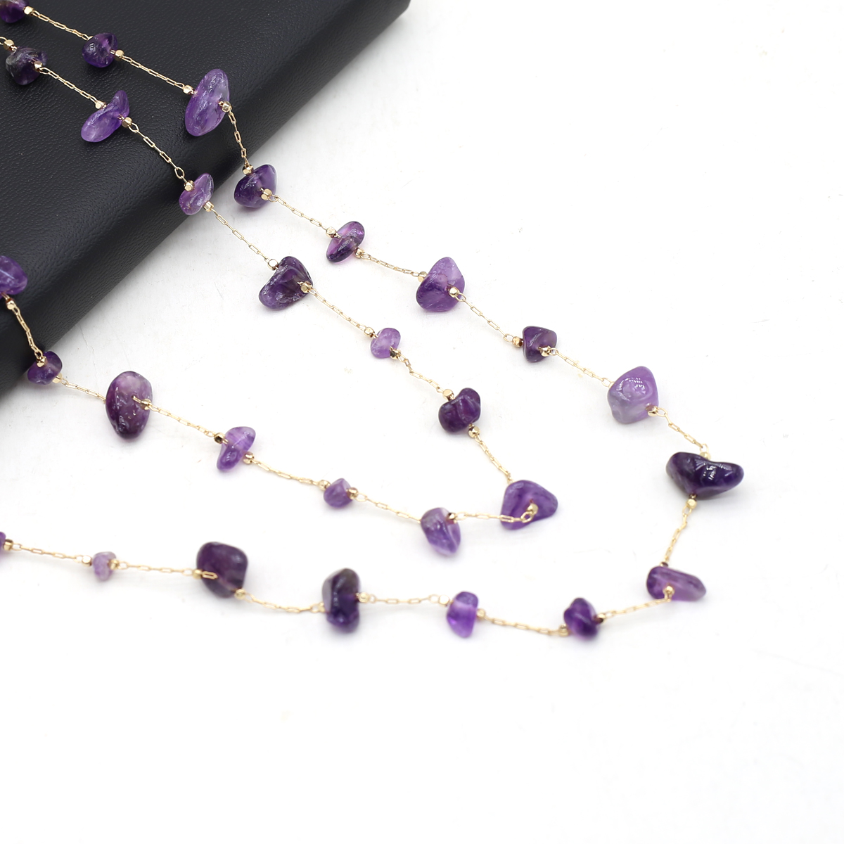 Natural Amethyst Stone Beaded  - Men Fashion Rave review and price