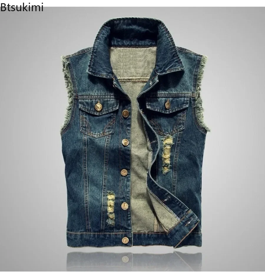 Fashion New Denim Sleeveless J - Men'S Fashion Vest With Jeans review and price