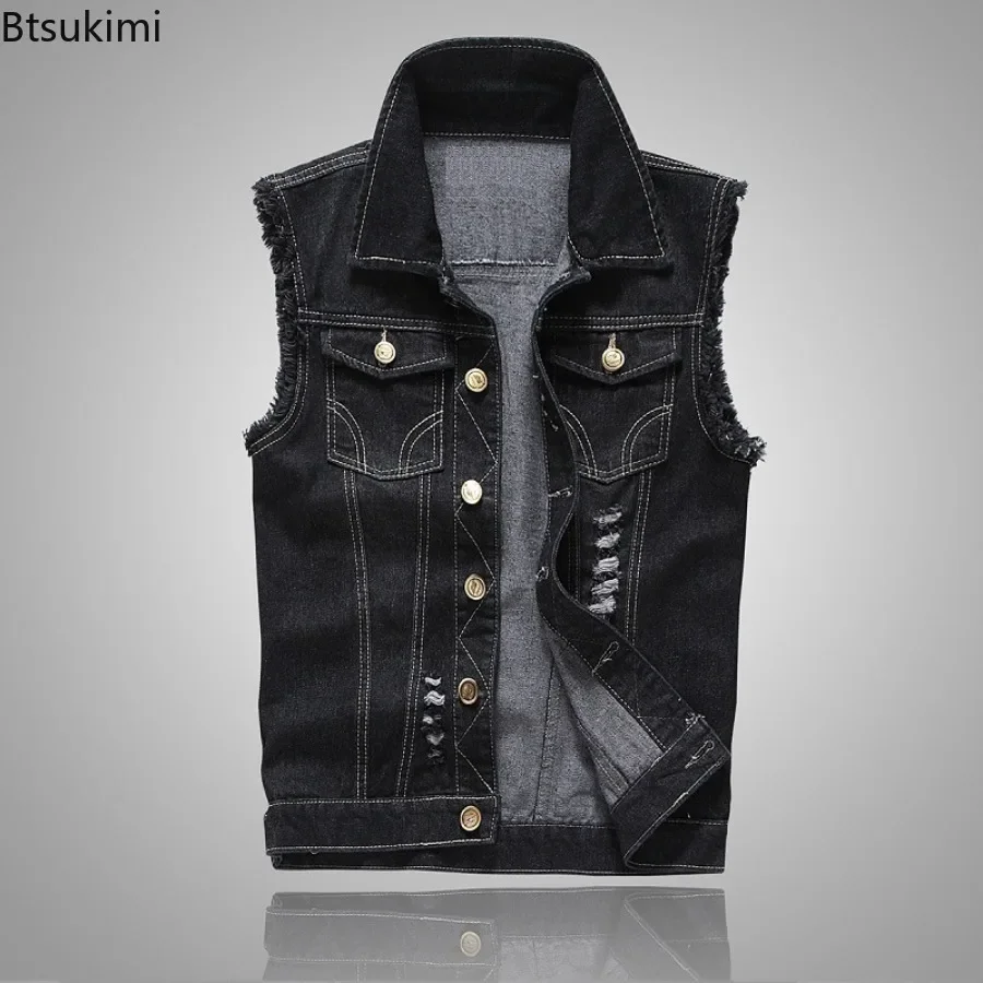 Fashion New Denim Sleeveless J - Men'S Fashion Vest With Jeans review and price