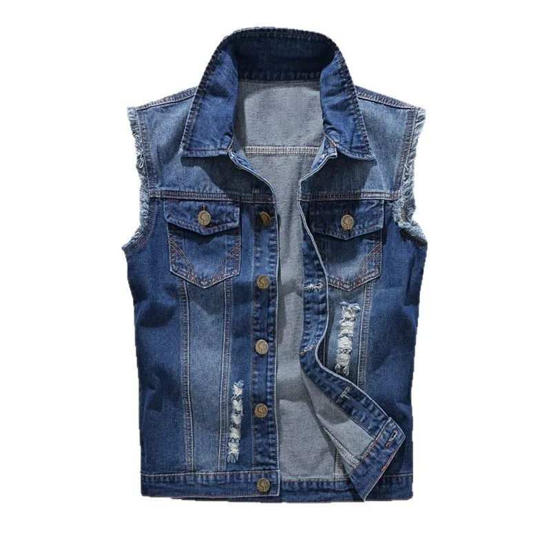 New Fashion Men Ripped Denim V - Men'S Fashion Vest With Jeans review and price