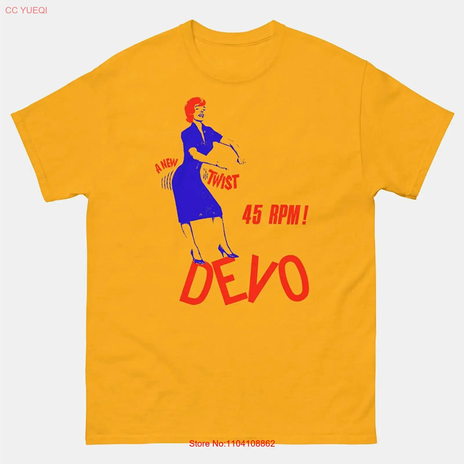 DEVO band a new twist yellow T - Yellow Men'S Fashion review and price
