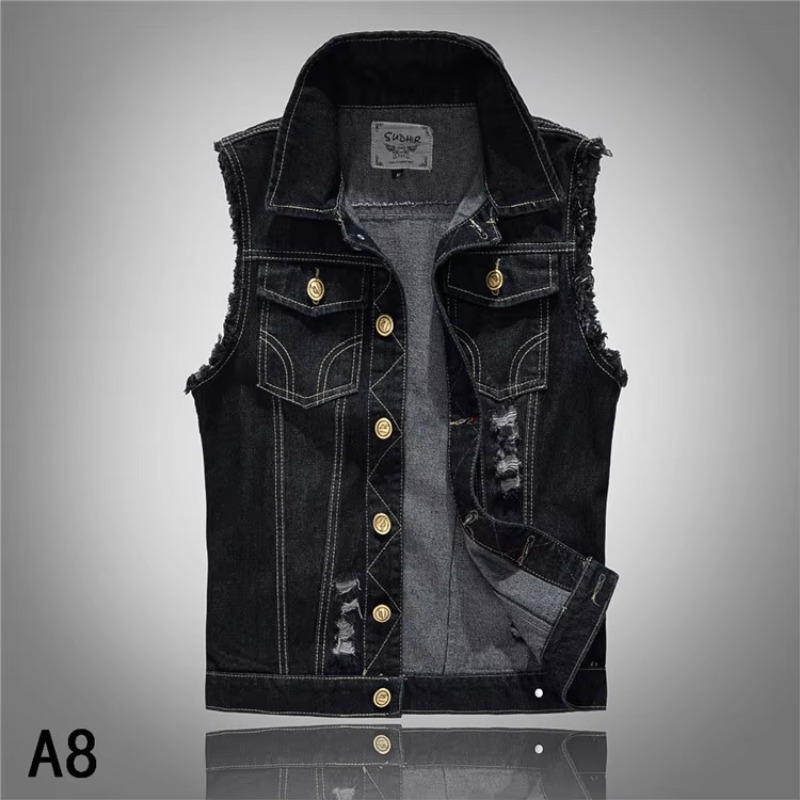 Men Slim Denim Vests Waistcoat - Men'S Fashion Vest With Jeans review and price