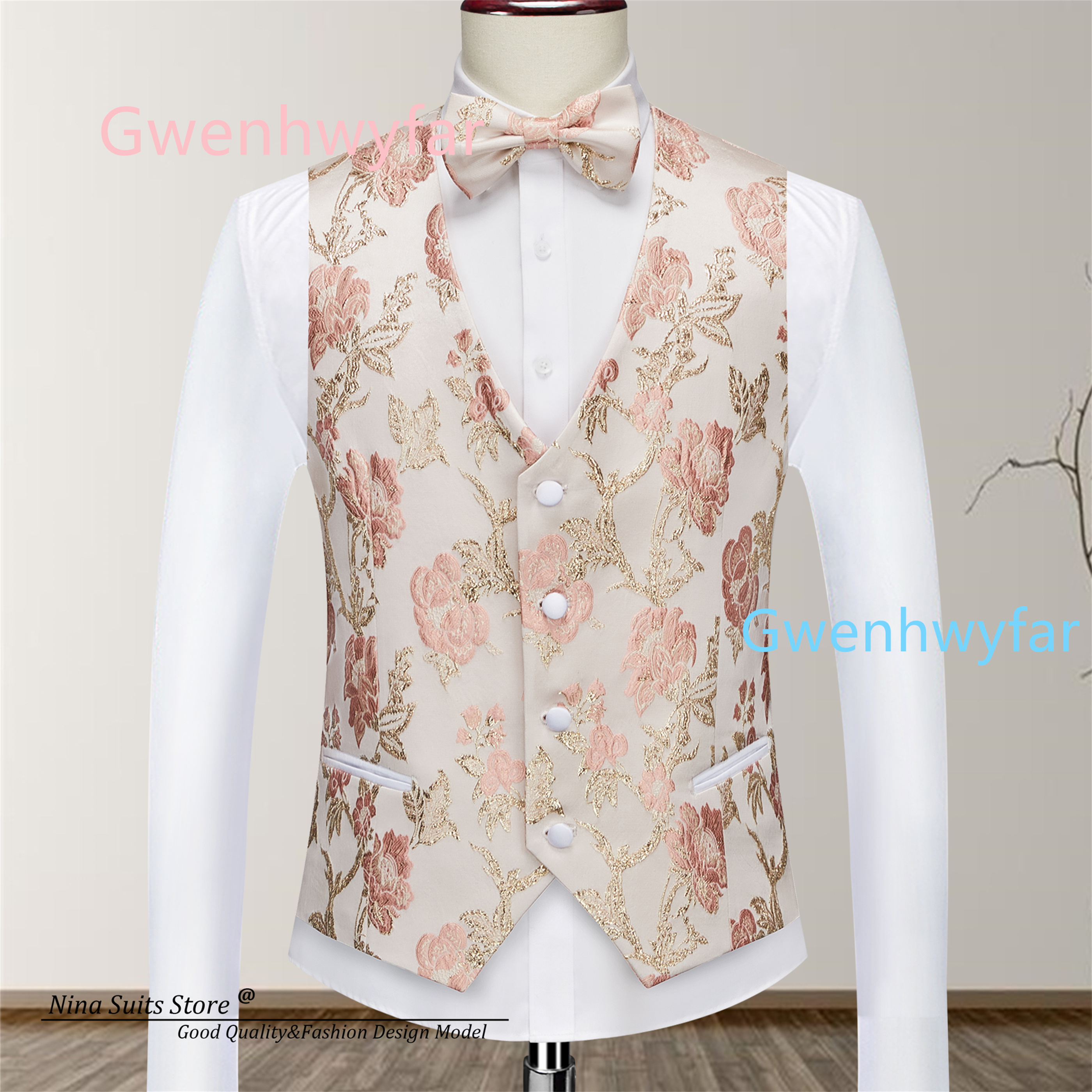 G&N Luxury Gold and Pink Flora - Mens Fashion Blazer review and price