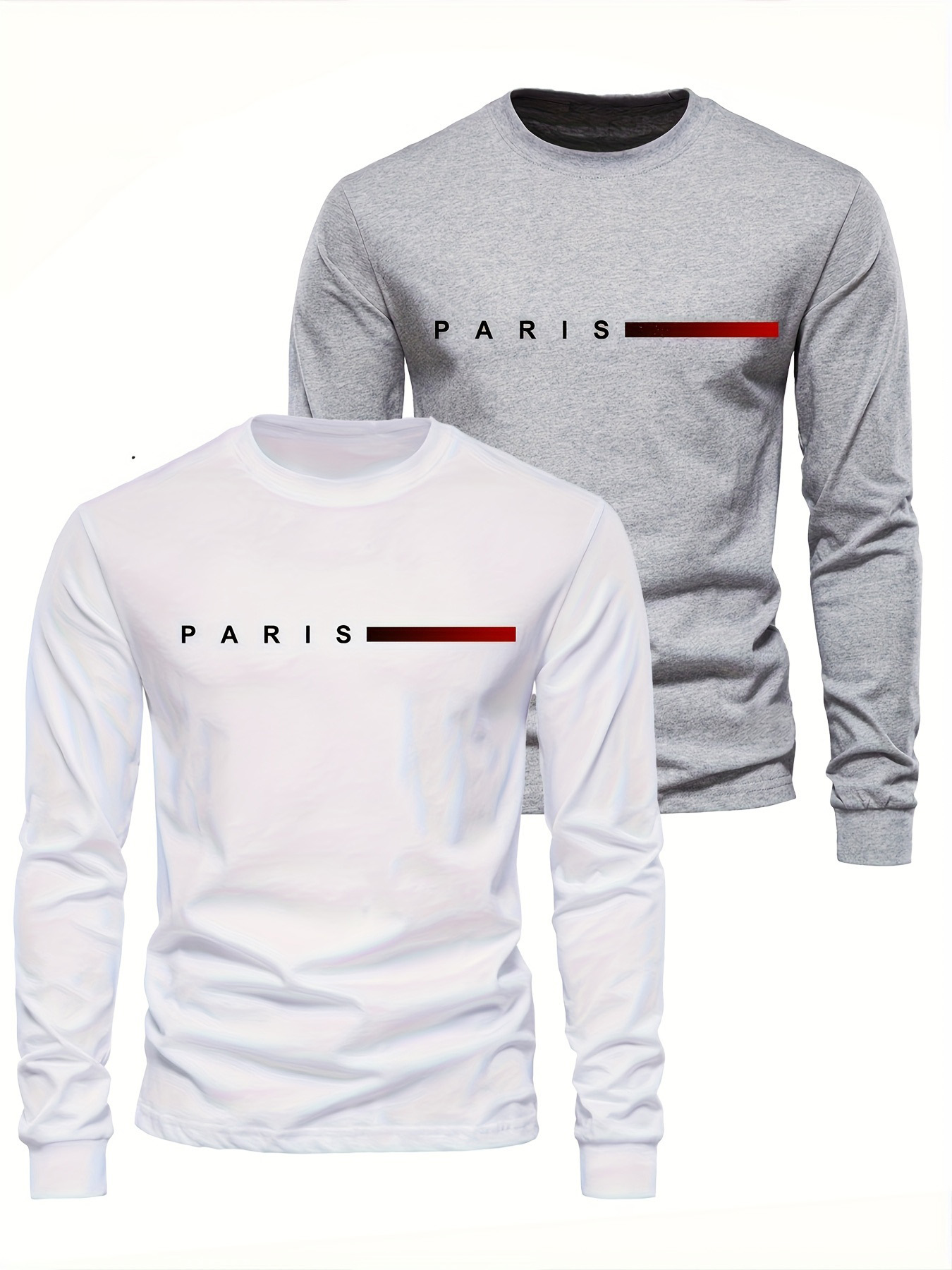 Fashionable Paris Letter Print - Paris Fashion Men review and price