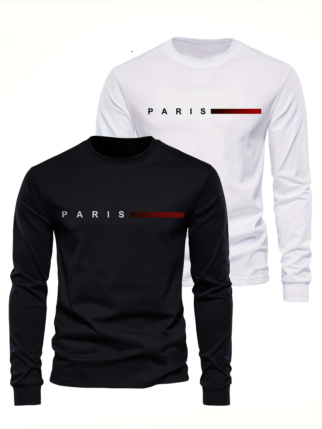 Fashionable Paris Letter Print - Paris Fashion Men review and price