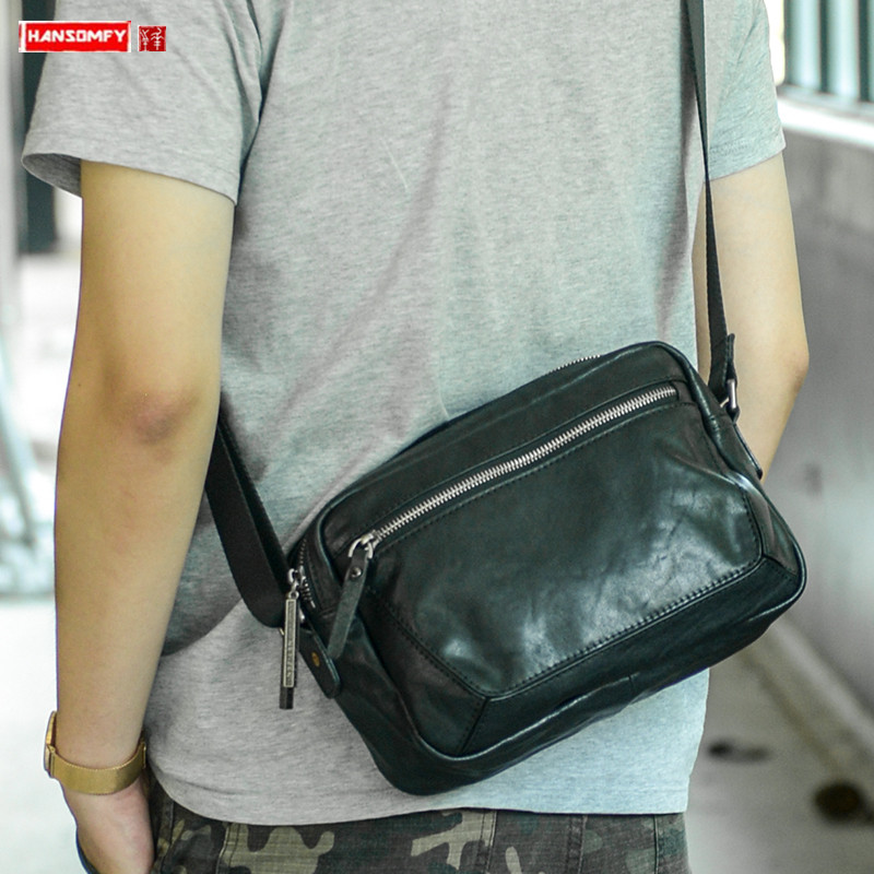 New Men's Leather Shoulder Bag - Yellow Men'S Fashion review and price