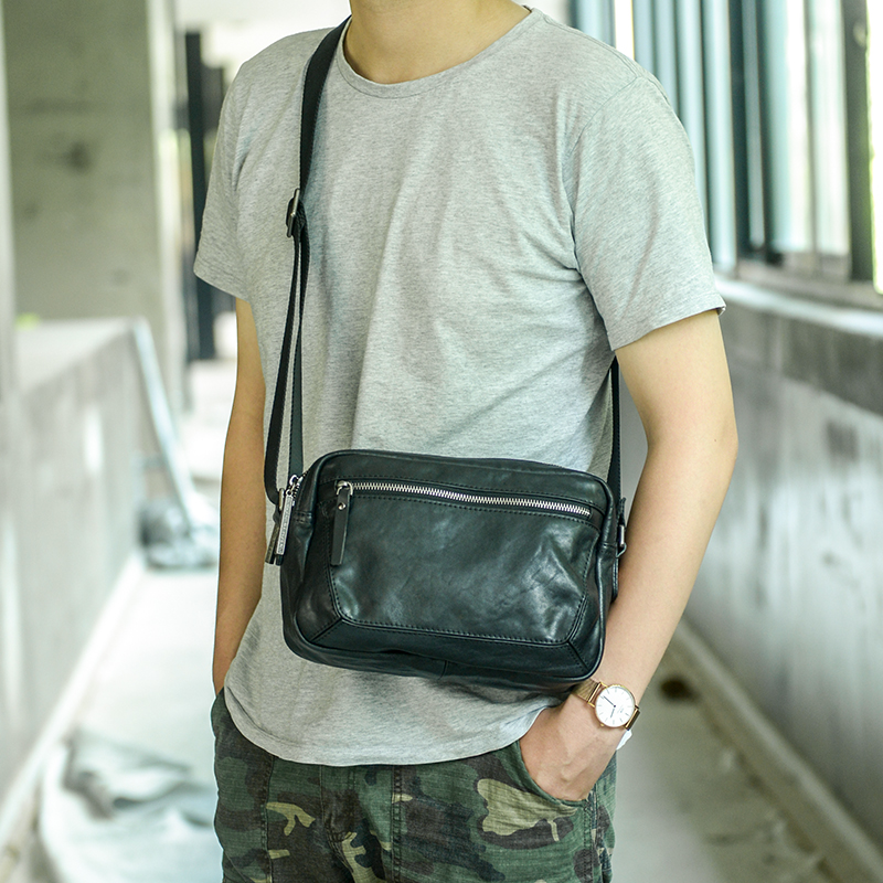 New Men's Leather Shoulder Bag - Yellow Men'S Fashion review and price