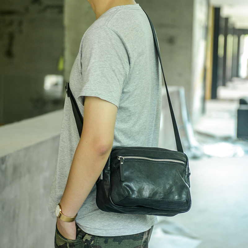 New Men's Leather Shoulder Bag - Yellow Men'S Fashion review and price
