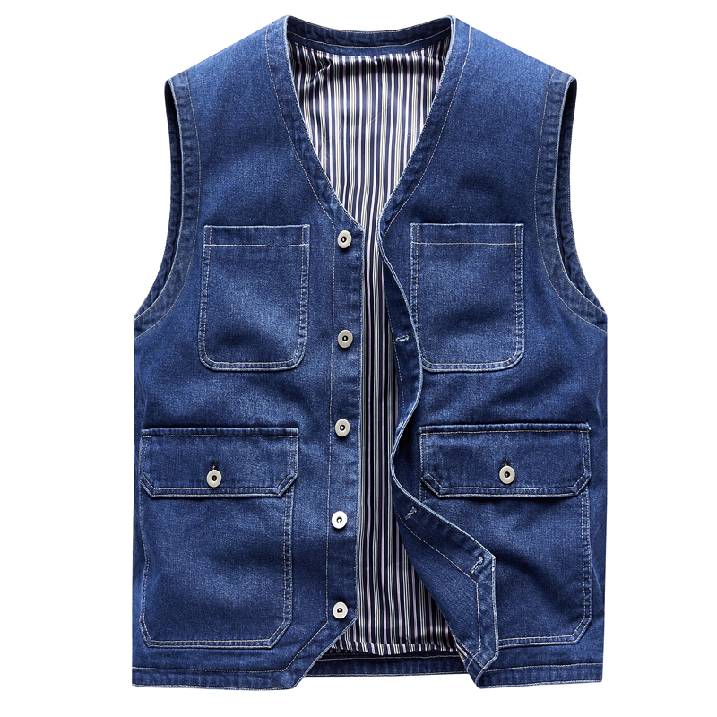 Men Jean Vest Outerwear Denim  - Men'S Fashion Vest With Jeans review and price