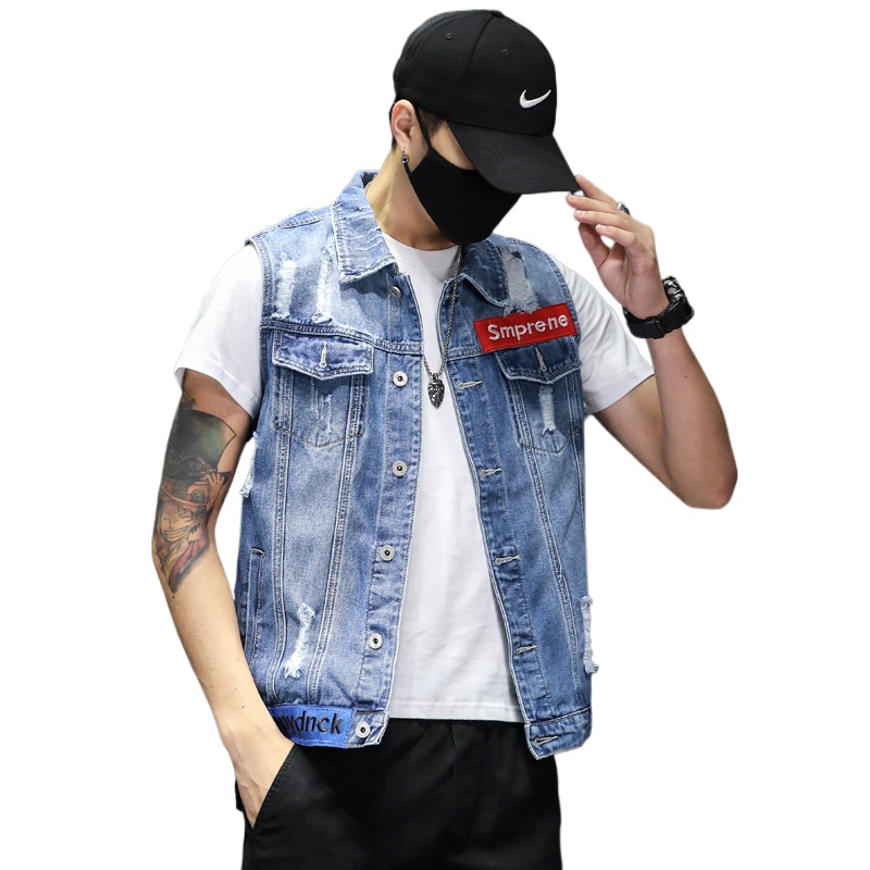 New Fashion Men Blue Denim Ves - Men'S Fashion Vest With Jeans review and price