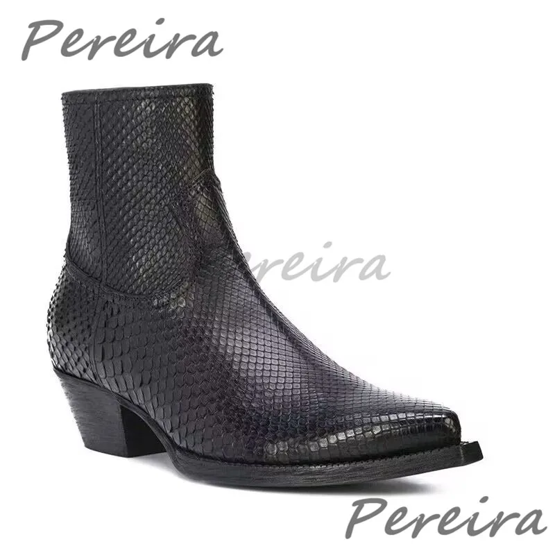 Trendy Snake Patterned Chelsea - Men Fashion Rave review and price