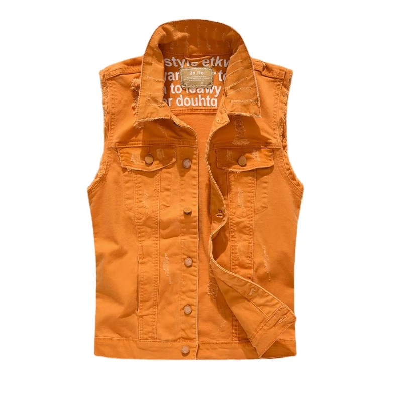 Men Slim Denim Vests Jackets W - Men'S Fashion Vest With Jeans review and price