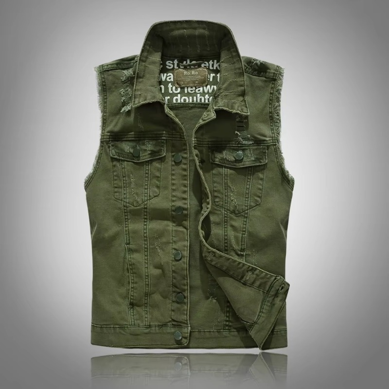 Men Slim Denim Vests Jackets W - Men'S Fashion Vest With Jeans review and price