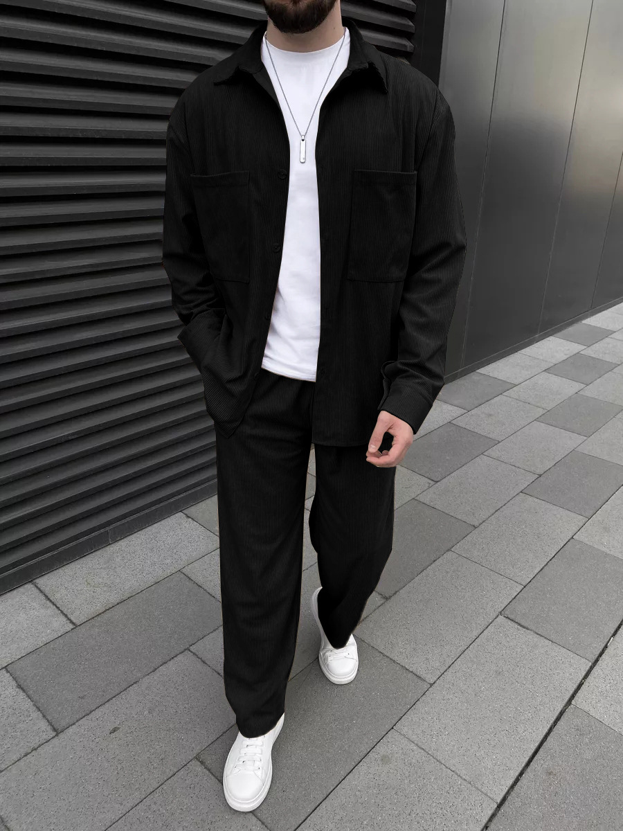 Men's corduroy two-piece outfi - Mens Fashion Trend review and price