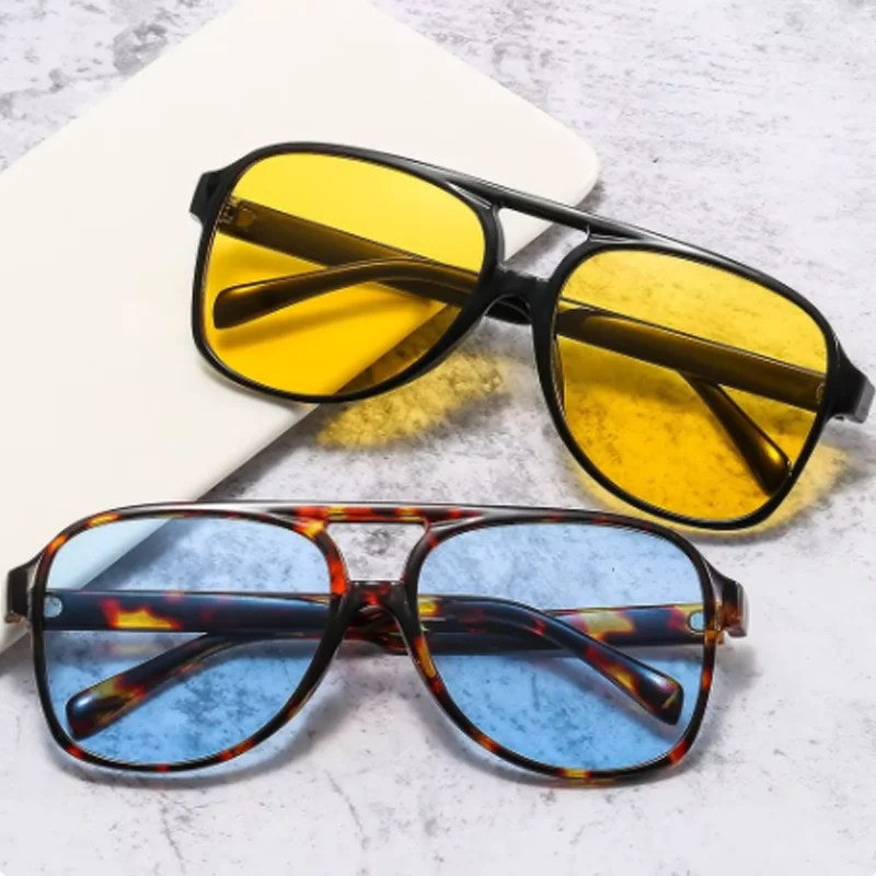 Unisex Fashion Sunglasses UV40 - Yellow Men'S Fashion review and price