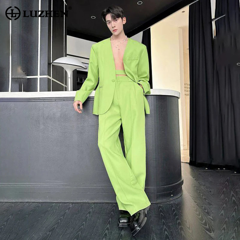 LUZHEN 2026 Spring New Solid C - Mens Fashion Blazer review and price