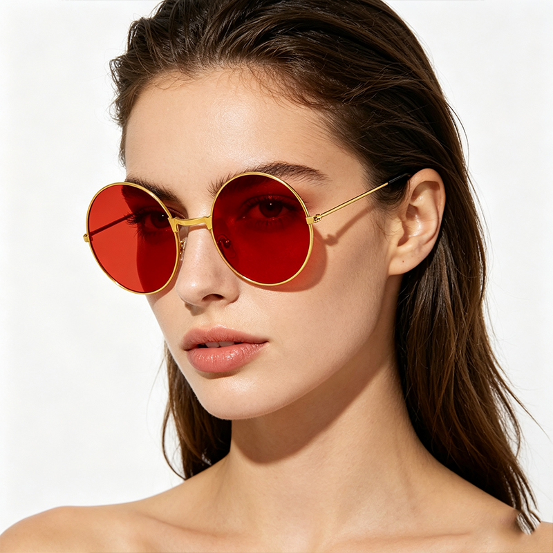 Classic Vintage Round Frame Su - Yellow Men'S Fashion review and price