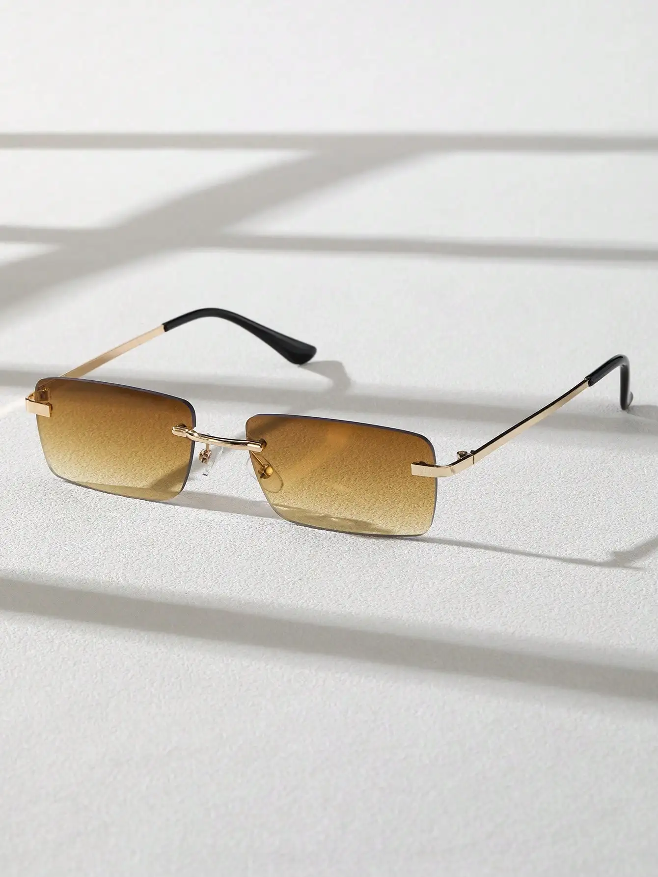 Retro Men Metal Square Rimless - Men Fashion Rave review and price