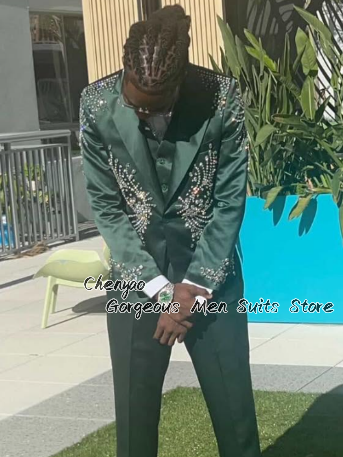 Elegant Fashion Rhinestone Men - Mens Fashion Blazer review and price