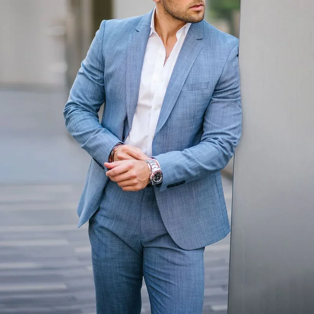 Blue Summer Linen Smart Casual - Mens Fashion Blazer review and price
