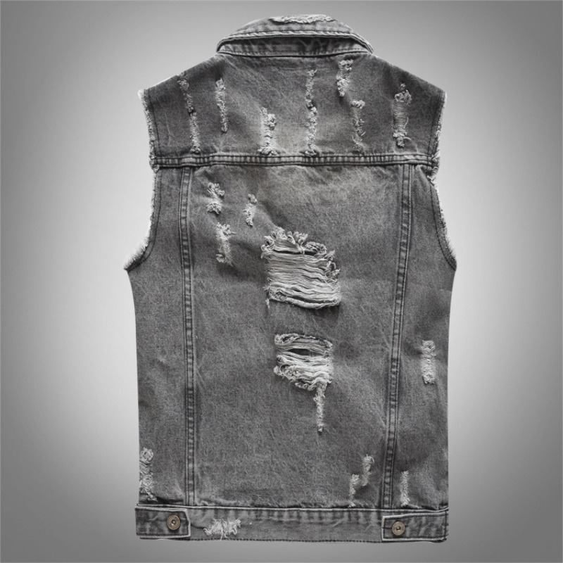 New Fashion Men Retro Grey Den - Men'S Fashion Vest With Jeans review and price