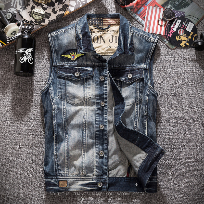 New Fashion Men Retro Grey Den - Men'S Fashion Vest With Jeans review and price