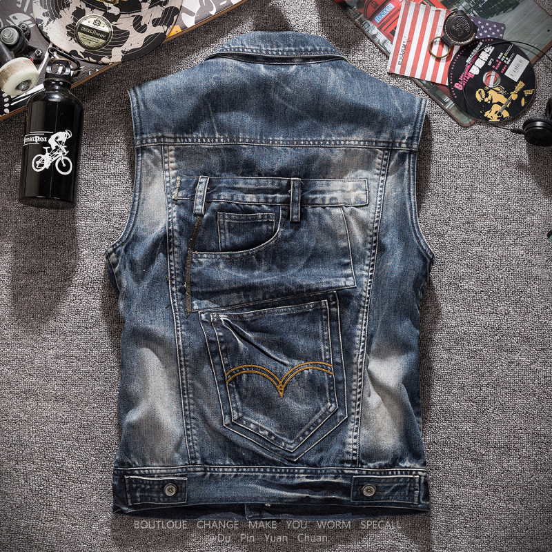 New Fashion Men Retro Grey Den - Men'S Fashion Vest With Jeans review and price