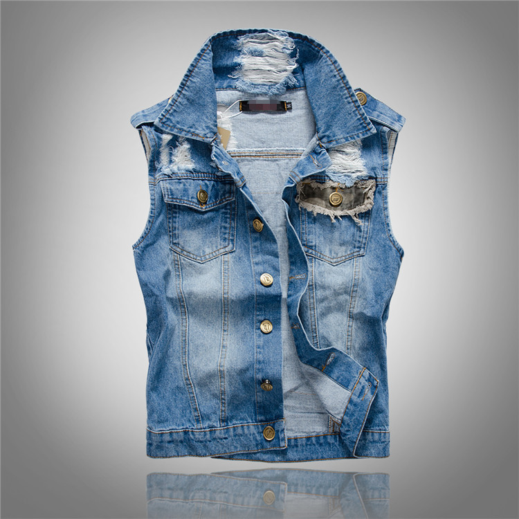 New Fashion Men Blue Casual Ri - Men'S Fashion Vest With Jeans review and price