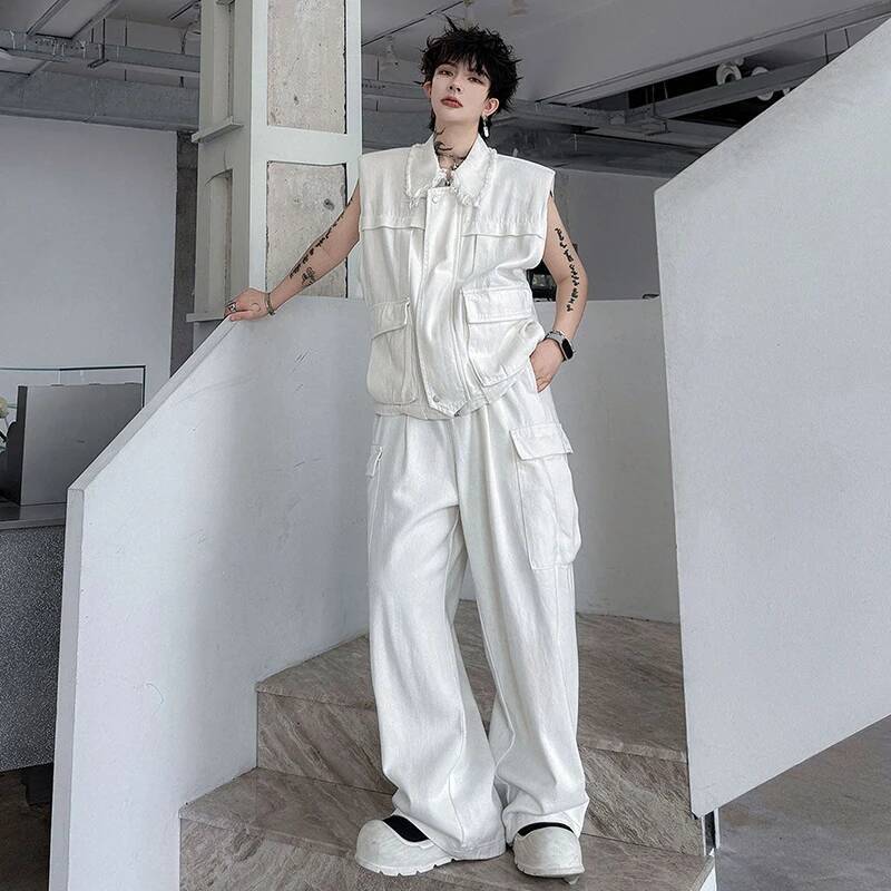 LUZHEN 2026 Summer Solid Color - Men'S Fashion Vest With Jeans review and price