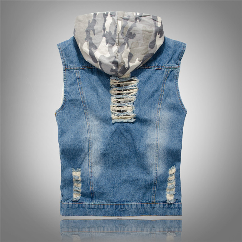 Spring Summer Mens Camo Hooded - Men'S Fashion Vest With Jeans review and price